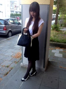 1 Teil 5 Styles Outfit elegant Business High Heels Tasche schick