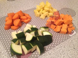 Gemüse Zutaten Curry vegan