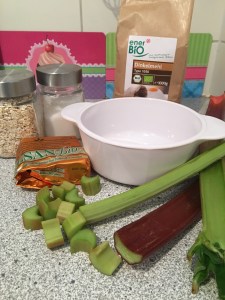 Rhabarber Crumble vegan Zutaten